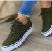 Women's Sneakers Plus Size Office Daily Solid Colored Flat Heel Round Toe Casual Minimalism Suede Lace-up Black White Blue