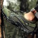 Men's Hiking Shoes Water Shoes Breathable Wearable Comfortable Camping / Hiking Hunting Fishing Net Spring Summer Black Grey Khaki Brown / Round Toe