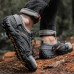 Men's Hiking Shoes Water Shoes Breathable Wearable Comfortable Camping / Hiking Hunting Fishing Net Spring Summer Black Grey Khaki Brown / Round Toe