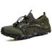 Men's Hiking Shoes Water Shoes Breathable Wearable Comfortable Camping / Hiking Hunting Fishing Net Spring Summer Black Grey Khaki Brown / Round Toe