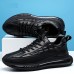 Men's Sneakers Casual Shoes Sporty Look Dad Shoes Running Walking Vintage Sporty Casual Outdoor Daily Office & Career Leather Breathable Height Increasing Lace-up Black Summer Spring