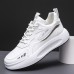 Men's Sneakers White Shoes Walking Vintage Casual Outdoor Daily Knit Warm Height Increasing Comfortable Lace-up Black White Fall Winter