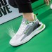 Men's Sneakers Flyknit Shoes Running Casual Daily Tissage Volant Breathable Lace-up Blue Green Summer Spring