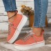 Women's Sneakers Height Increasing Shoes Sparkling Shoes Platform Loafers Valentine's Day Work Sparkling Glitter Platform Flat Heel Round Toe Comfort Minimalism Walking Suede Cloth Lace-up Orange