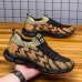 Men's Sneakers Flyknit Shoes Walking Vintage Casual Outdoor Daily Knit Warm Height Increasing Comfortable Lace-up Blue Orange Fall Winter