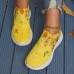 Women's Sneakers Slip-Ons Print Shoes Glitter Crystal Sequined Jeweled Plus Size Party Outdoor Daily Floral Rhinestone Sparkling Glitter Flat Heel Fashion Sporty Casual Tissage Volant White Yellow