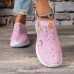 Women's Sneakers Slip-Ons Print Shoes Glitter Crystal Sequined Jeweled Plus Size Party Outdoor Daily Floral Rhinestone Sparkling Glitter Flat Heel Fashion Sporty Casual Tissage Volant White Yellow