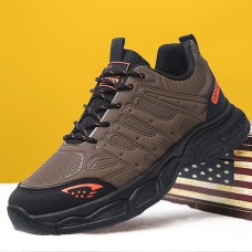 Men's Sneakers Comfort Shoes Running Walking Sporty Casual Outdoor Daily Mesh PU Breathable Height Increasing Lace-up Black Coffee Grey Spring Fall