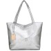 Women's Tote Shoulder Bag Tote Nylon PU Leather Outdoor Office Daily Zipper Solid Color Silver Black Gold