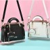 Women's Handbag PU Leather Office Daily Waterproof Durable Black White Pink