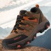 Men's Sneakers Sporty Look Trekking Shoes Running Hiking Sporty Casual Outdoor Daily Satin Breathable Comfortable Slip Resistant Lace-up Dark green yellow Brown Grey Color Block Summer Spring