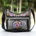 Women's Crossbody Bag Shoulder Bag Hobo Bag Canvas Shopping Daily Embroidery Zipper Large Capacity Foldable Lightweight Flower Folk Red Blue Purple