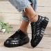 Women's Sneakers Plus Size Height Increasing Shoes Platform Sneakers Outdoor Daily Summer Winter Platform Round Toe Fashion Sporty Casual Walking PU Lace-up Black White