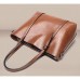 Women's Tote Shoulder Bag Shoulder Strap Tote Top Handle Bag PU Leather Daily Zipper Solid Color Wine Black Pink