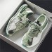 Men's Sneakers Sporty Look Dad Shoes Sporty Casual Outdoor Daily PU Cloth Breathable Comfortable Slip Resistant Lace-up White Green Grey Color Block Summer