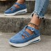 Women's Sneakers Plus Size Platform Sneakers Slip-on Sneakers Outdoor Daily Solid Color Summer Hollow Out Platform Wedge Heel Round Toe Vintage Casual Minimalism Walking Patent Leather Magic Tape