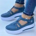 Women's Sneakers Plus Size Platform Sneakers Slip-on Sneakers Outdoor Daily Solid Color Summer Hollow Out Platform Wedge Heel Round Toe Vintage Casual Minimalism Walking Patent Leather Magic Tape