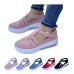 Women's Sneakers Plus Size Platform Sneakers Slip-on Sneakers Outdoor Daily Solid Color Summer Hollow Out Platform Wedge Heel Round Toe Vintage Casual Minimalism Walking Patent Leather Magic Tape