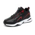 Men's Sneakers Plus Size Dad Shoes Running Walking Sporty Casual Outdoor Daily Microfiber Height Increasing Elastic Band Black / Red White Black+Gray Spring Fall