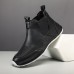 Men's Sneakers Retro Walking Casual Daily Leather Comfortable Booties / Ankle Boots Loafer Black White Gray Spring Fall