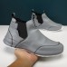 Men's Sneakers Retro Walking Casual Daily Leather Comfortable Booties / Ankle Boots Loafer Black White Gray Spring Fall