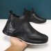 Men's Sneakers Retro Walking Casual Daily Leather Comfortable Booties / Ankle Boots Loafer Black White Gray Spring Fall