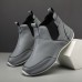 Men's Sneakers Retro Walking Casual Daily Leather Comfortable Booties / Ankle Boots Loafer Black White Gray Spring Fall