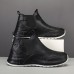 Men's Sneakers Retro Walking Casual Daily Leather Comfortable Booties / Ankle Boots Loafer Black White Gray Spring Fall