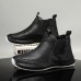 Men's Sneakers Retro Walking Casual Daily Leather Comfortable Booties / Ankle Boots Loafer Black White Gray Spring Fall