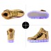 Men's Sneakers LED Shoes Light Up Shoes Skate Shoes High Top Sneakers Walking Sporty Casual School Outdoor Dailywear PU Breathable Wear Proof Lace-up Magic Tape Black White Silver Summer