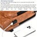 Men's Crossbody Bag PU Leather Outdoor Daily Adjustable Large Capacity Waterproof Solid Color Dark Brown Black Brown