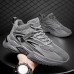 Men's Sneakers Flyknit Shoes Running Casual Daily Tissage Volant Breathable Lace-up Black Khaki Gray Summer Spring