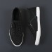 Men's Sneakers Skate Shoes Cloth Loafers Comfort Shoes Walking Classic Casual Outdoor Daily Canvas Breathable Lace-up Black and White White Gray Spring Fall