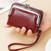 Women's Clutch Wallet Coin Purse Credit Card Holder Wallet PU Leather Shopping Daily Zipper Waterproof Lightweight Durable Solid Color Dark Brown Wine Black