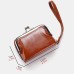 Women's Clutch Wallet Coin Purse Credit Card Holder Wallet PU Leather Shopping Daily Zipper Waterproof Lightweight Durable Solid Color Dark Brown Wine Black