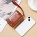 Women's Clutch Wallet Coin Purse Credit Card Holder Wallet PU Leather Shopping Daily Zipper Waterproof Lightweight Durable Solid Color Dark Brown Wine Black