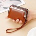 Women's Clutch Wallet Coin Purse Credit Card Holder Wallet PU Leather Shopping Daily Zipper Waterproof Lightweight Durable Solid Color Dark Brown Wine Black