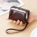 Women's Clutch Wallet Coin Purse Credit Card Holder Wallet PU Leather Shopping Daily Zipper Waterproof Lightweight Durable Solid Color Dark Brown Wine Black