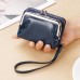 Women's Clutch Wallet Coin Purse Credit Card Holder Wallet PU Leather Shopping Daily Zipper Waterproof Lightweight Durable Solid Color Dark Brown Wine Black