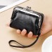 Women's Clutch Wallet Coin Purse Credit Card Holder Wallet PU Leather Shopping Daily Zipper Waterproof Lightweight Durable Solid Color Dark Brown Wine Black