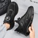 Men's Sneakers Retro Walking Casual Daily Leather Comfortable Booties / Ankle Boots Loafer Black White Gray Spring Fall