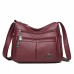 Women's Crossbody Bag Shoulder Bag Hobo Bag PU Leather Outdoor Daily Holiday Buttons Zipper Large Capacity Waterproof Lightweight Solid Color 2015 black 2015 red 2015 brown