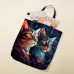 Women's Tote Shoulder Bag Canvas Tote Bag Polyester Outdoor Shopping Holiday Print Large Capacity Foldable Lightweight Cat 3D