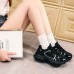 Women's Sneakers Comfort Shoes Daily Solid Color Summer Lace-up Flat Heel Round Toe Casual Running Walking Faux Leather Lace-up Black / White Black Khaki