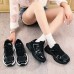 Women's Sneakers Comfort Shoes Daily Solid Color Summer Lace-up Flat Heel Round Toe Casual Running Walking Faux Leather Lace-up Black / White Black Khaki