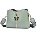 Women's Crossbody Bag Shoulder Bag PU Leather Office Daily Holiday Pendant Zipper Adjustable Solid Color Black White Pink