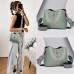 Women's Crossbody Bag Shoulder Bag PU Leather Office Daily Holiday Pendant Zipper Adjustable Solid Color Black White Pink