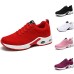 Women's Sneakers Running Shoes Athletic Non-slip Flyknit Air Cushion Cushioning Breathable Lightweight Soft Running Jogging Rubber Knit Spring Fall Black White Pink Red