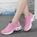 Women's Sneakers Running Shoes Athletic Non-slip Flyknit Air Cushion Cushioning Breathable Lightweight Soft Running Jogging Rubber Knit Spring Fall Black White Pink Red