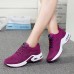 Women's Sneakers Running Shoes Athletic Non-slip Flyknit Air Cushion Cushioning Breathable Lightweight Soft Running Jogging Rubber Knit Spring Fall Black White Pink Red